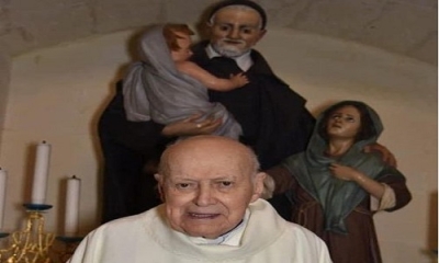 E&#039; morto a 102 anni Padre Vincenzo Tirabovi: domani i funerali alla presenza della comunità vincenziana