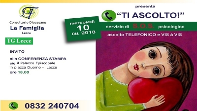 È attivo “Ti Ascolto”, un servizio pubblico di sostegno psicologico telefonico