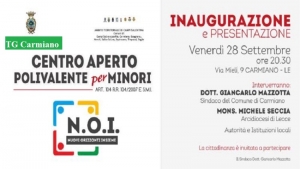 “N.O.I.- Nuovi Orizzonti Insieme”, inaugurazione del Centro Polivalente per Minori