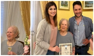 Gino Peccarisi racconta la nonna centenaria e il suo incontro con il Sindaco Mario Pede e la Presidente del Consiglio Giordano