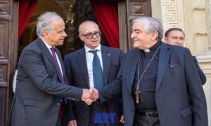 Il Ministro dell&#039;Interno Piantesodi in visita alla Basilica di Santa Croce in Lecce