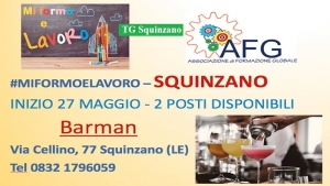 AFG promuove formazione e occupazione: il 27 maggio parte il corso di Barman