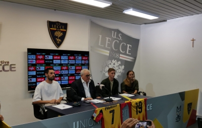 Lecce, Paganini e Listowski si presentano alla stampa