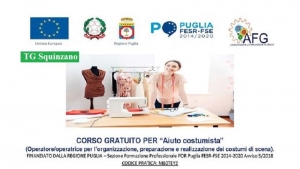 Corso gratuito per “Aiuto Costumista”, parte una nuova opportunità per venti giovani