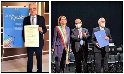 Antonio Pastore è Cavaliere della Repubblica, oggi la cerimonia di premiazione