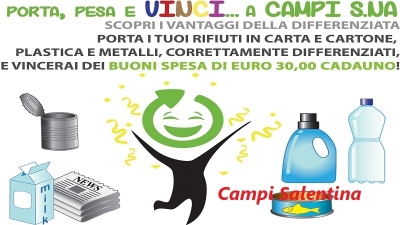 L&#039;eco-concorso di Monteco approda a Campi Salentina: differenzia e vinci