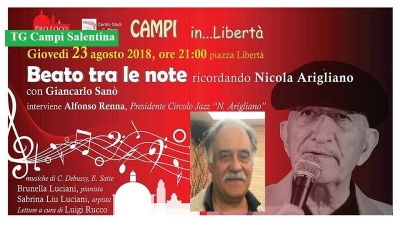 “Beato tra le note”, questa sera la manifestazione per ricordare Nicola Arigliano