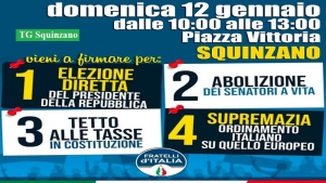 Le 4 proposte di legge di Giorgia Meloni: domani la raccolta firme in Piazza Vittoria