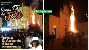 Squinzano festeggia Sant&#039;Antonio Abate con la processione e i Falò in Suo onore