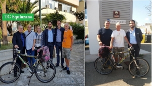 Gira il mondo in bicicletta, ieri l&#039;incontro con i cittadini e gli amministratori squinzanesi