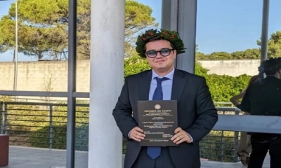 Thomas Invidia si laurea in tempi record in Giurisprudenza: &quot;spero di essere da esempio per i miei coetanei&quot;