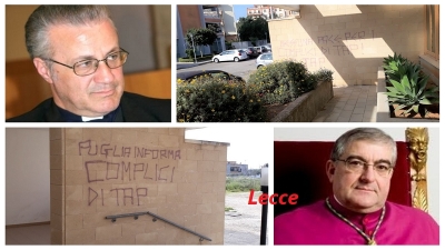 Scritte No Tap sui muri della Chiesa. La condanna di Seccia contro la violenza e il vandalismo