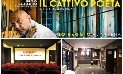 Riapre il Cinema Massimo con la proiezione de &quot;Il cattivo Poeta&quot;, il film su D&#039;Annunzio